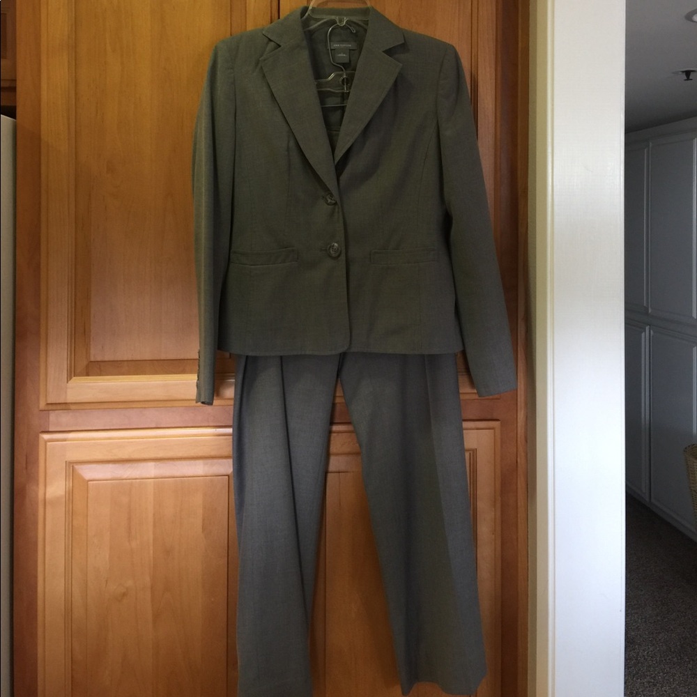 Ann Taylor Gray Blazer & Suit Jacket